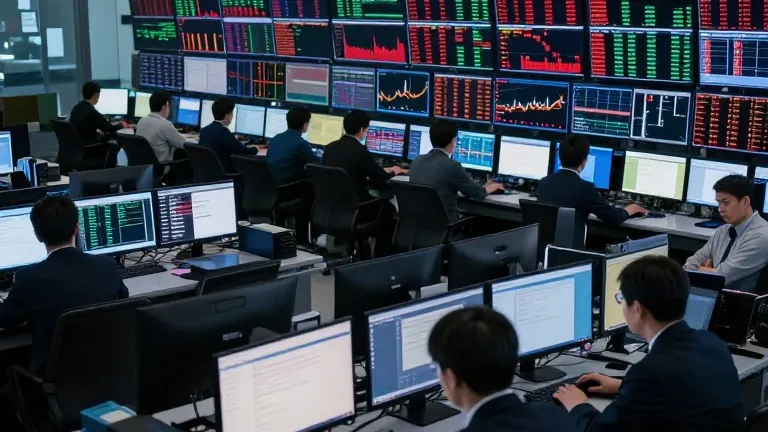 Illustration for: China tech stocks lose $2.4 trillion as AI spending stalls